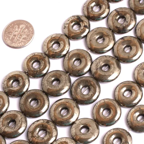 Miniatura 17 de Cuentas de pirita para hacer joyas, piedras preciosas naturales semipreciosas de 0.394 x 0.551 in, 30 unidades con forma de Dianmond facetada de 15