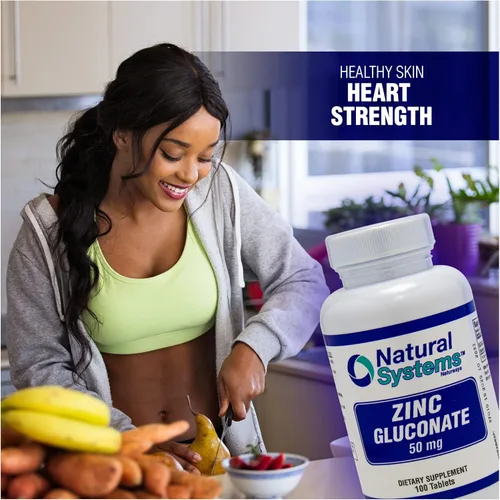Miniatura 6 de Natural Systems Zinc Gluconate 50 mg - Apoya tu sistema inmunológico - Ayuda a la fuerza ósea y muscular - Minerales elementales para tu dieta