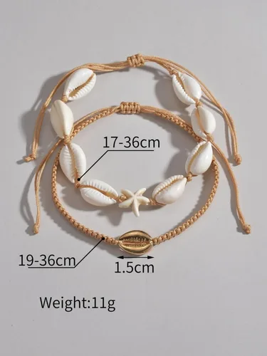 Miniatura 5 de Verdusa Juego de 2 pulseras de tobillo para mujer, cadena de tobillo ajustable, joyería para pies