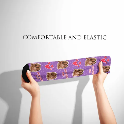 Miniatura 231 de Artsadd Calcetines personalizados para mujeres y hombres, amantes de los perros y gatos, regalos divertidos unisex personalizados
