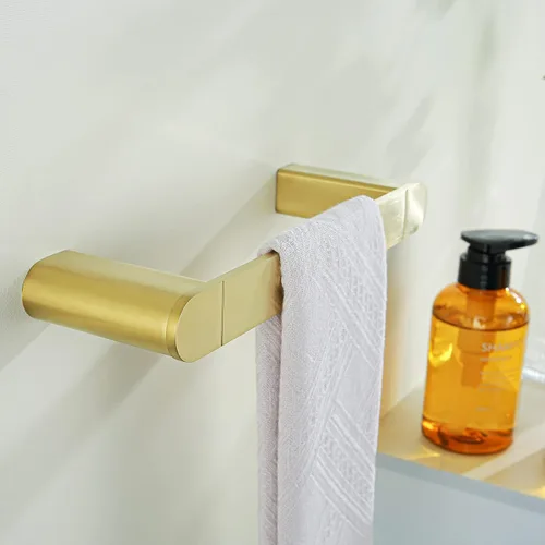 Miniatura 9 de RANDOM Toallero dorado cepillado de 9 pulgadas, toallero dorado para baño, toallero de cocina y paños de cocina, toallero de acero inoxidable SUS304