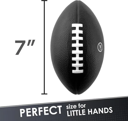 Miniatura 3 de Balón de fútbol de espuma - Balón pequeño de 18.4 cm de agarre fácil para niños - Balón de fútbol juvenil de tamaño para niños - Balones de espuma