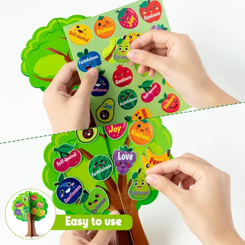 Miniatura 4 de Aginc Berry Juego de 16 recortes de árboles frutales de la Biblia, haz tu propio árbol de frutas con detalles bíblicos, árbol de frutas cristiano
