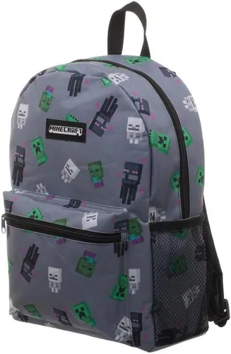 Miniatura 2 de Minecraft Juego de mochila Minecraft de 4 piezas para niños gris talla única