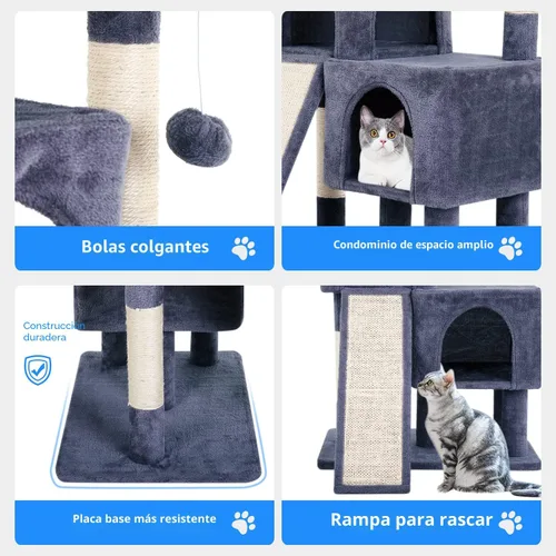 Miniatura 6 de BestPet - Árbol para gatos de 36 pulgadas para interiores, torre para gatos con postes para rascar, mueble de gato de varios niveles, condominio