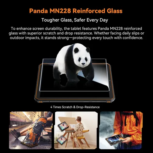 Miniatura 5 de Blackview Tablet resistente de 9 pulgadas, Android 15 tableta impermeable con Gemini AI, 18GB+128GB TF 2TB, 180Hz, IP68/IP69K, MIL-STD-810H a prueba