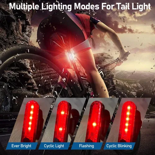 Miniatura 5 de LEDHOLYT Rechargeable Solar Bike Lights, Night Ultra Bright Bicycle Lights Azul