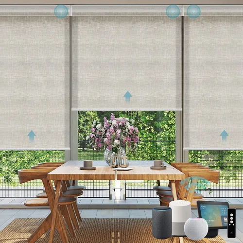 Miniatura 25 de SmartWings Persianas Enrollables Inteligentes Motorizadas con Filtro de Luz, Persianas Eléctricas con Control Remoto para Ventanas Compatibles