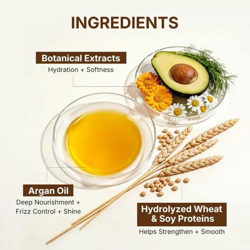 Miniatura 3 de Tratamiento capilar de colágeno acondicionador de reparación profunda Aceite de argán Tratamiento capilar de queratina para cabello seco dañado