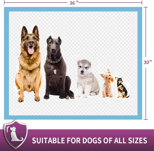 Miniatura 7 de IMMCUTE Almohadillas para orina de perro extra grandes, 30 x 36 pulgadas, 30 unidades, almohadillas gruesas para cachorros XL, almohadillas