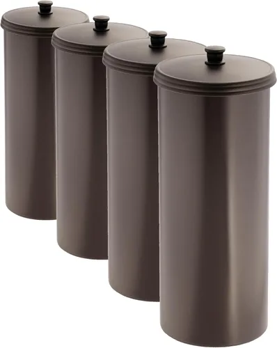 Miniatura 17 de iDesign Soporte Independiente para Papel Higiénico de Baño con Tapa para 3 Rollos Extra, Plata