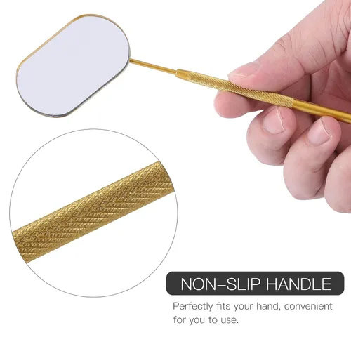 Miniatura 6 de Pretty memory Espejo grande para pestañas, espejo para pestañas de acero inoxidable, espejo de maquillaje para suministros de extensión de pestañas