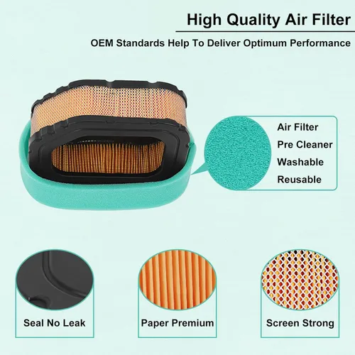 Miniatura 4 de TIANYAN 32 083 03-S 32 883 03-S 32-083-05-S Filtro de aire y prefiltro para motores Kohler Courage Engine SV710 SV715 SV720 SV730 SV735 SV740 Deere