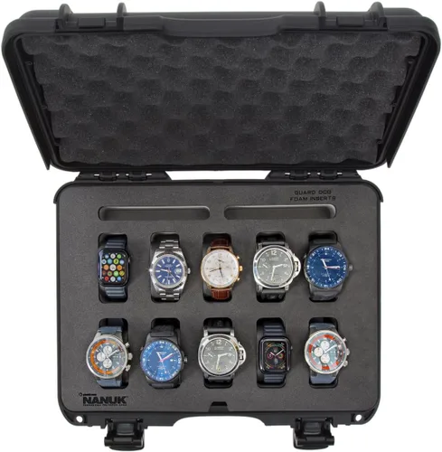 Miniatura 2 de Nanuk Funda impermeable 910 con inserto de espuma para 10 relojes, color negro