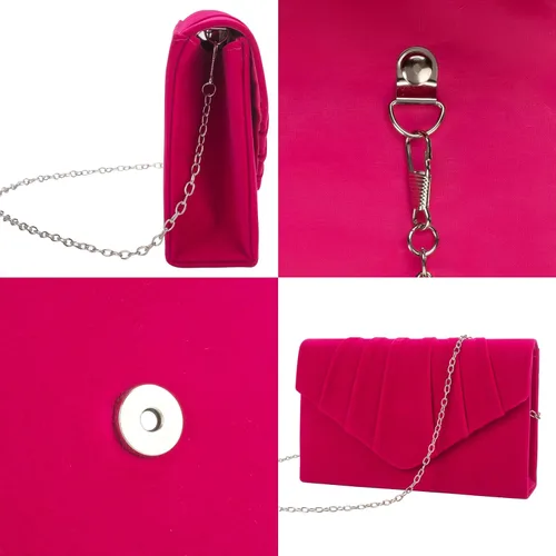 Miniatura 7 de CurvChic Bolso de noche para mujer, bolso de mano de ante sintético, bolso de fiesta, bolso de graduación nupcial