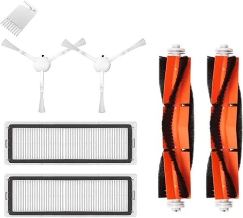 Miniatura 15 de EtliN Compatible con Xiaomi Mijia 1C STYTJ01ZHM Cepillo principal lateral Tanque de agua, paño de trapeador, kit de piezas de filtro HEPA, 1 cepillo