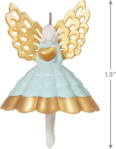 Miniatura 2 de Hallmark Keepsake Adorno de Navidad en miniatura de 1.5 pulgadas 2022, angelito con corazón, porcelana