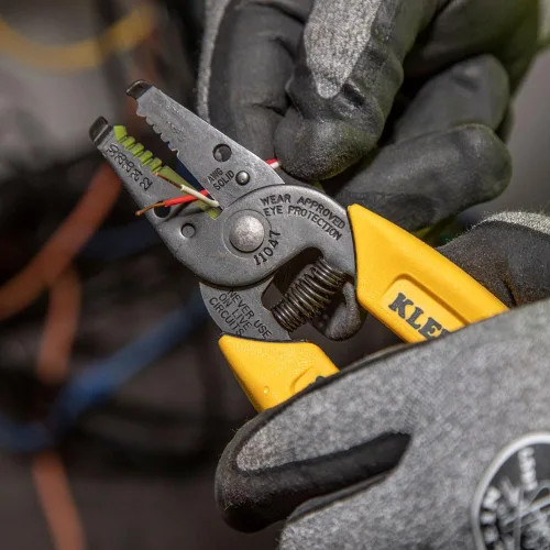 Miniatura 7 de Pelacables/cortador Klein Tools 11045, amarillo 10 – 18 AWG Solid Wire