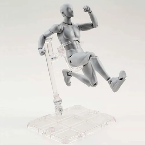 Miniatura 8 de AXITWXIT Cuerpo Kun Artista Maniquí Figura Suministros de Dibujo Herramientas de Dibujo, Maniquí para Artistas Figuras de Dibujo Modelo para Gris