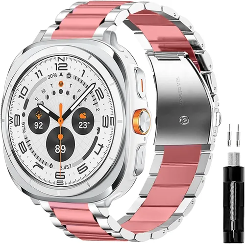 Miniatura 11 de GOLDTOLUCK No Gap Stainless Steel Band Compatible with Samsung Galaxy Watch 8 7 6 5 4 Classic FE Pro Ultra 40mm 44mm 46mm 43mm 47mm 45mm 42mm