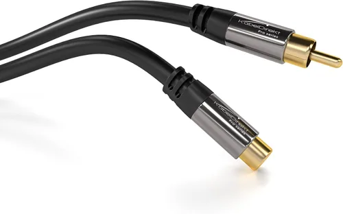 Miniatura 4 de KabelDirekt Cable de extensión RCA – 10 pies – Cable resistente a roturas para una calidad de sonido brillante