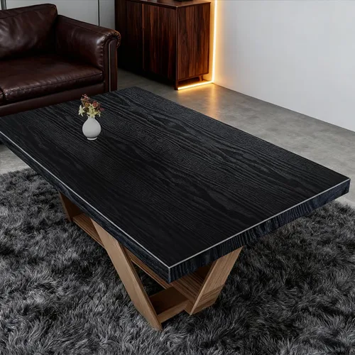 Miniatura 9 de Yancorp - Papel tapiz de vinilo con textura de madera de fibra negra, acabado en mate, rollo de vinilo autoadhesivo para forrar encimeras, cajones