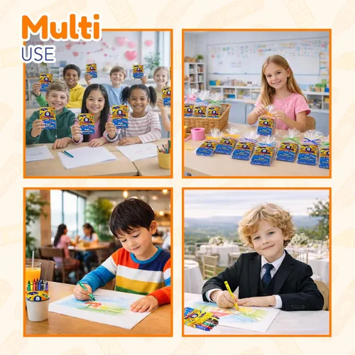 Miniatura 6 de 4E's Novelty 48 cajas de 8 paquetes de crayones a granel para niños, crayones para el aula, suministros para profesores, suministros escolares