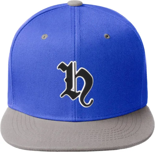 Miniatura 1693 de Daxton Gorra clásica con visera de billete plano con letras del alfabeto inglés antiguo de la A a la Z