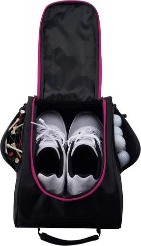 Miniatura 10 de Athletico Bolsa para zapatos de golf – Bolsas portadoras de zapatos con cremallera con ventilación y bolsillo exterior para calcetines, camisetas