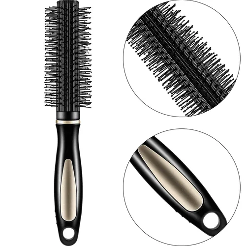 Miniatura 6 de Juego de 12 peines de cepillo para el cabello, cepillo desenredante, rodillo de masaje, peine de pelo negro, peines de peluquería para mujeres