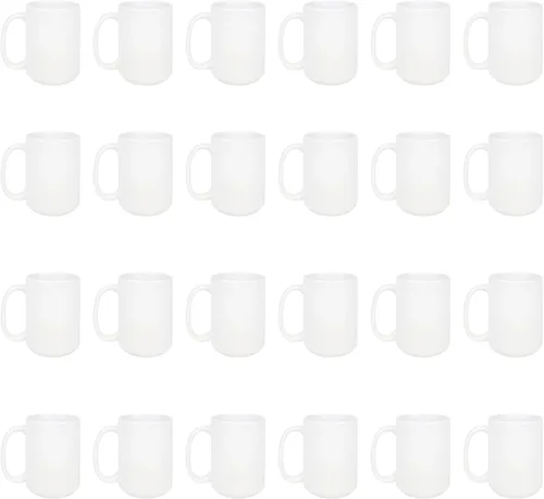Miniatura 11 de Tazas de café en blanco de cerámica para sublimación de 11 Oz, paquete de 36 piezas, tazas de café blancas con revestimiento en blanco, tazas