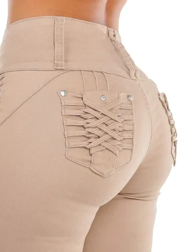 Miniatura 2 de Jeans levantadores de glúteos para mujer - Jeans Levanta cola ajustados de cintura alta elásticos