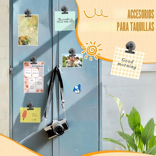Miniatura 6 de Grtard Paquete de 12 clips magnéticos, imanes de nevera, clips magnéticos fuertes resistentes, clip magnético para pizarra blanca para oficina, Negro
