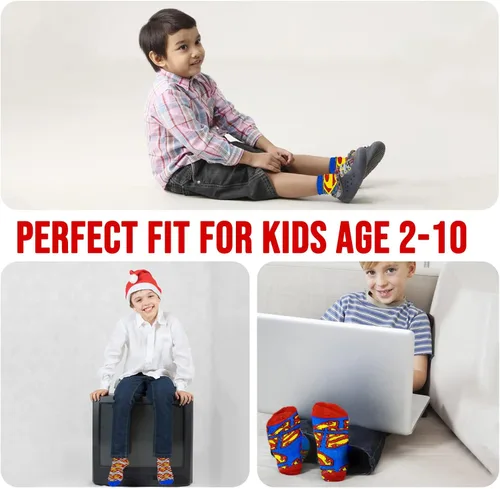 Miniatura 4 de DC Comics Calcetines para niños, paquete de 10 calcetines para niños, calcetines para niños pequeños con The Batman, Superman, Wonder Woman y Flash