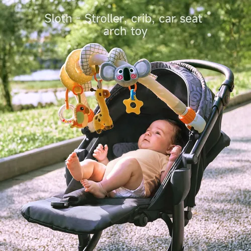 Miniatura 4 de TUMAMA Juguetes en espiral 2 en 1 para asiento de coche Arco Juguetes para cochecito bebé Juguetes colgantes con clip Ajustable Desmontable Juguetes