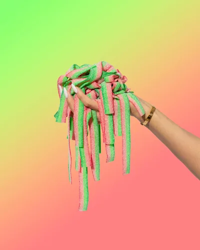 Miniatura 3 de Sour Strips Sour Candy Belts, Appleberry, bolsas de dulces resellables, 3.4 onzas (paquete de 3)
