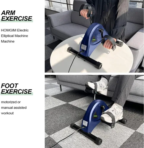 Miniatura 4 de Mini bicicleta estática motorizada ejercitadora de pedal eléctrica para personas mayores, entrenamiento de rehabilitación, ejercitador de pedal
