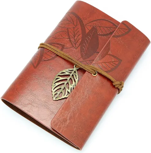 Miniatura 14 de Funda para notebook de cuero sintético, estilo vintage, con diseño de hojas, Negro