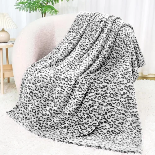 Miniatura 16 de Manta en blanco y negro, suave, cálida y acogedora para asiento de automóvil, cochecito, viajes, decoración de dormitorio para todas las estaciones