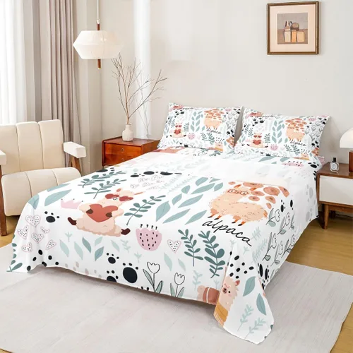 Miniatura 11 de Erosebridal Juego de sábanas de animales de la selva para niñas y niños, juego de sábanas de safari salvaje con diseño de elefante, oso, tigre