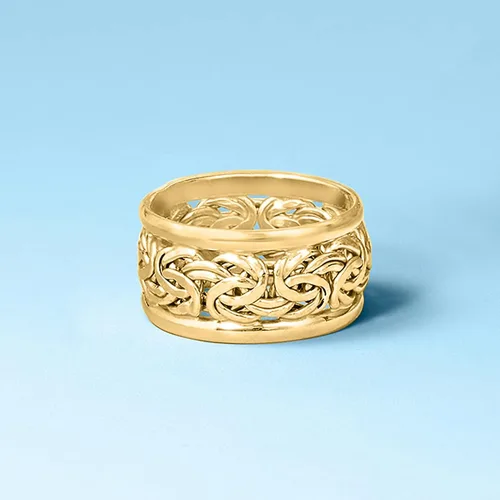 Miniatura 4 de Ross-Simons Anillo bizantino ancho de oro amarillo de 18 quilates, Oro, no conocido