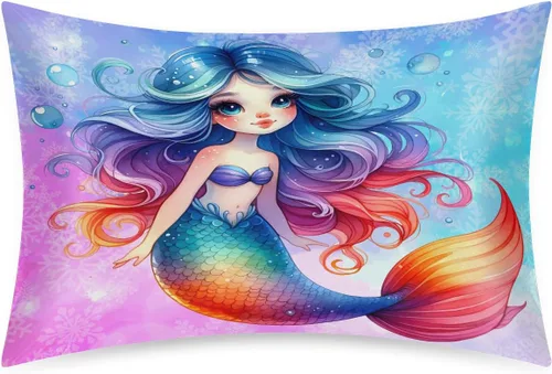 Miniatura 62 de Funda de almohada de satén de unicornio rosa lindo para cabello y piel, tamaño estándar, funda de almohada de seda suave de satén refrescante