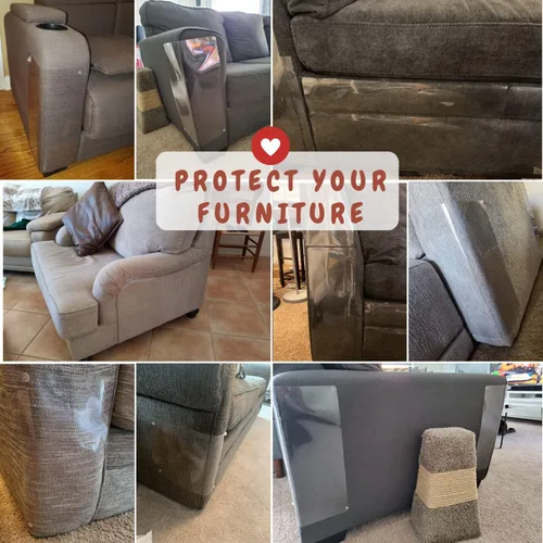Miniatura 8 de Protector Anti Arañazos para Muebles de FixZilla, Juego de 8 Protectores para Sofá contra las Garras de los Gatos – Detergente Anti Arañazos