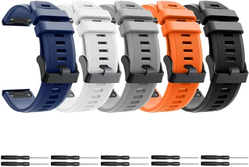 Compatible con Garmin Fenix 5X, correa de silicona de repuesto para Garmin Fenix 5X/Fenix 5X Plus/Fenix 6X/Fenix 6X Pro/Fenix 7X/Fenix 7X