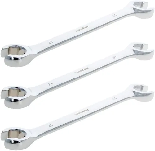 Miniatura 36 de Utoolmart Llave de tuerca de destello, 0.945 in x 1.063 in, doble extremo abierto, acero de alto carbono chapado en cromo espejo, para mantenimiento