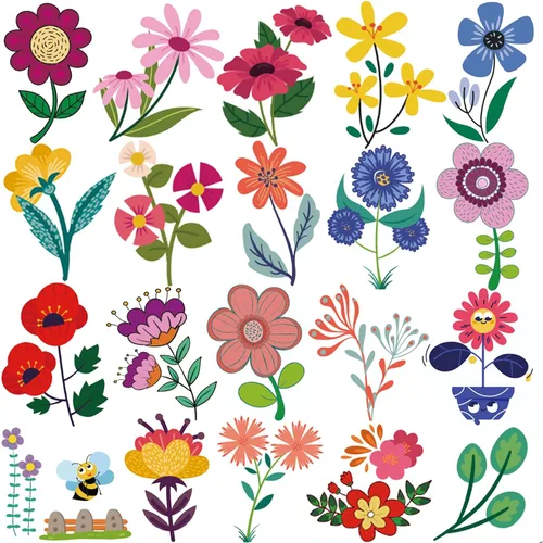 Tatuajes temporales de flores para niños y niñas, 10 hojas falsas, impermeables, lindas calcomanías de tatuaje pequeñas para niños, regalos de