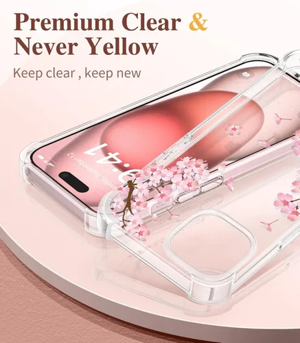 Miniatura 3 de GVIEWIN Funda para iPhone 15 Plus, [3 en 1] con protector de pantalla y protector de lente de cámara, transparente, suave, a prueba de golpes