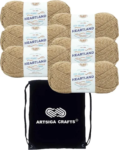 Miniatura 64 de Lion Brand Heartland Capitol Reef 136-140 (3 cadejos - mismo lote de tinte) Hilo estambre medio #4 acrílico para crochet y tejer con bolsa