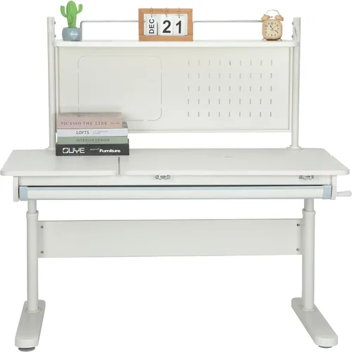 Miniatura 11 de FCD Escritorio y silla para niños, juego de escritorio y silla de estudio ergonómico, multifuncional, ajustable, mesa de dibujo y estación