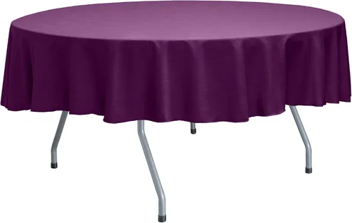 Miniatura 67 de ULTIMATE TEXTILE Mantel redondo reversible Shantung Satin Majestic de 72 pulgadas, color verde salvia